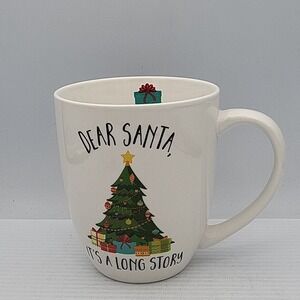 CHRISTMAS MUG "Dear Santa It's a Long Story'" Funny Mug Novelty Party Gift 16 oz